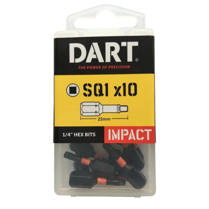 Square No.1 Impact Driver Bit, Pack of 10