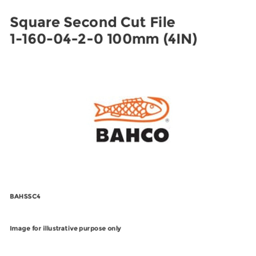 Square Second Cut File 1-160-04-2-0 100mm (4IN)