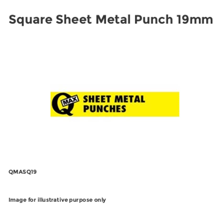 Square Sheet Metal Punch 19mm