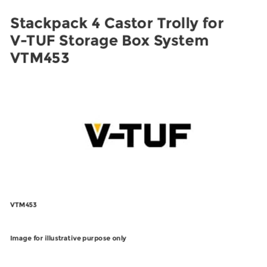 Stackpack 4 Castor Trolly for V-TUF Storage Box System VTM453