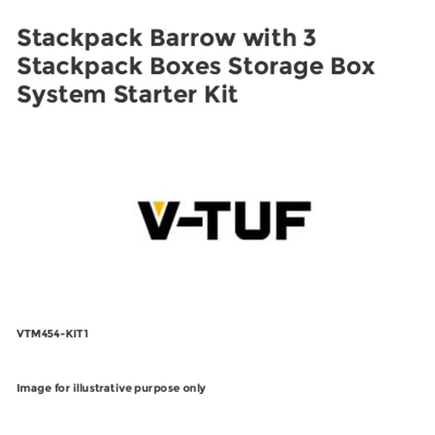 Stackpack Barrow with 3 Stackpack Boxes Storage Box System Starter Kit