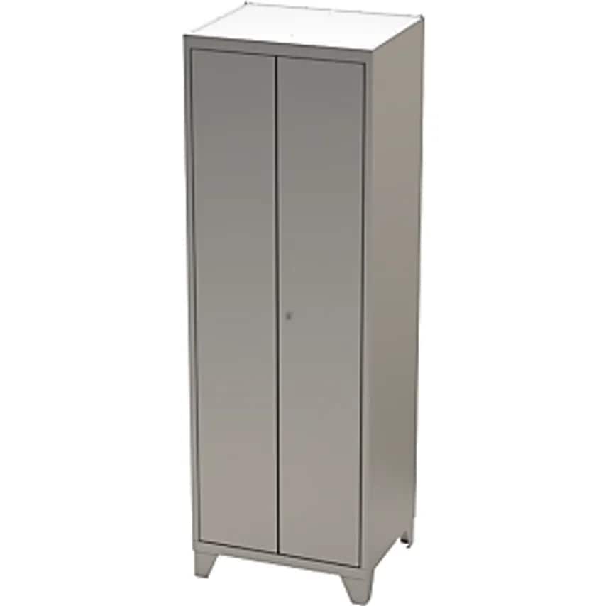Stainless Steel Cabinet With Stud Feet - Wardrobe With 2 Wardrobe Compartments