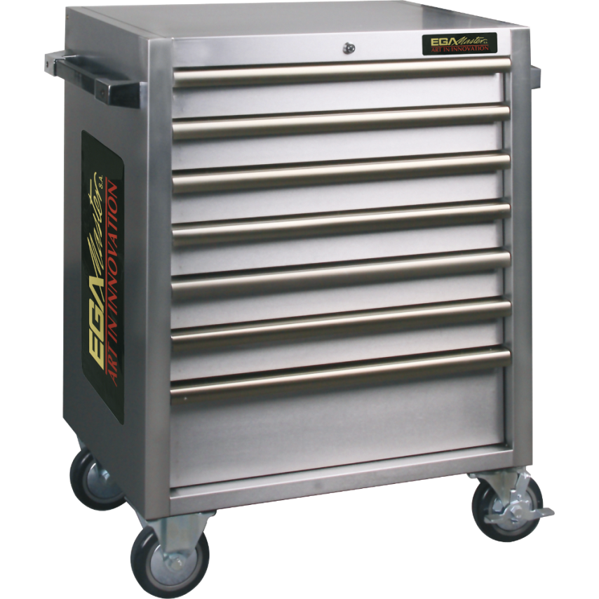 Stainless Steel Roller Cabinet with 7 Drawers