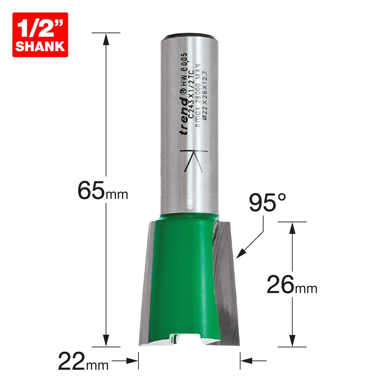 Stair Trenching Cutter - C243X1/2TC