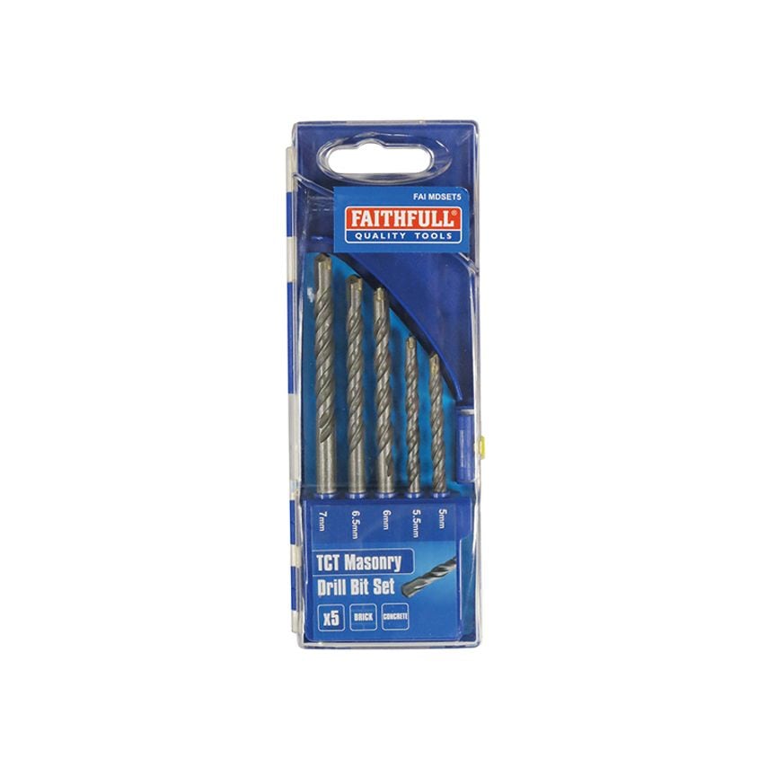 Standard Masonry Drill Set, 5 Piece 5-7mm FAIMDSET5