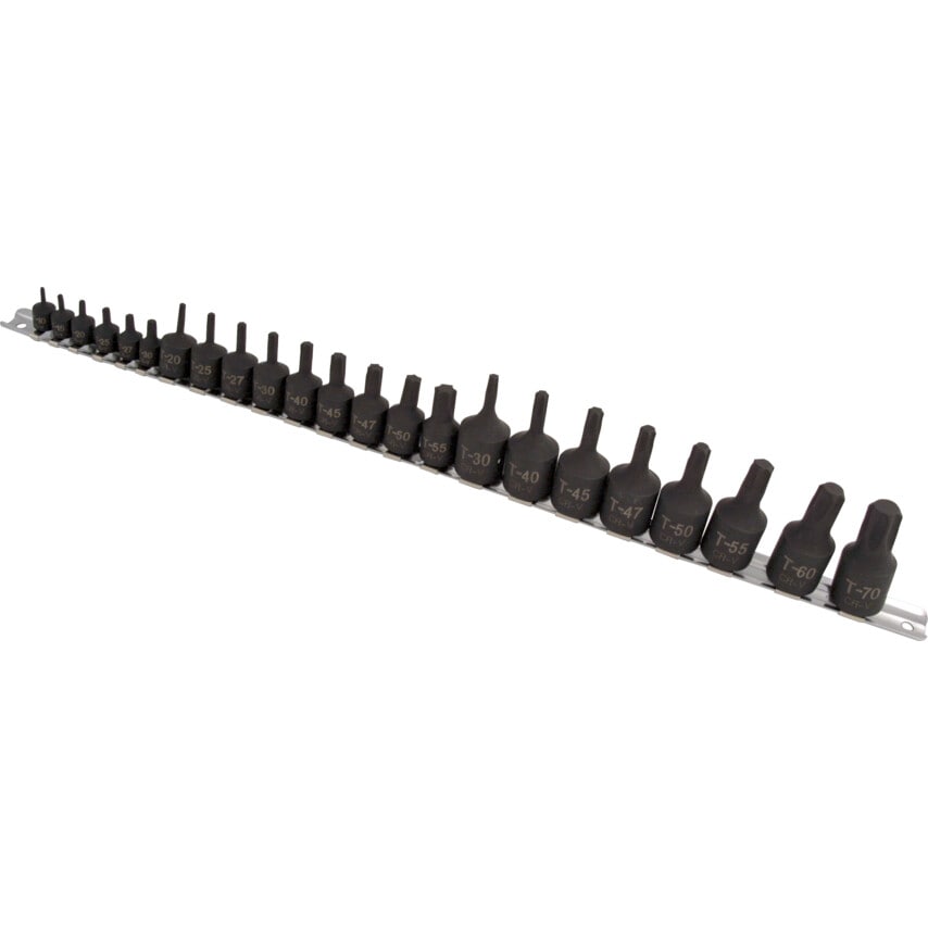 Star Socket Bit Set 1/4"D, 3/8"D, 1/2"D 23PC