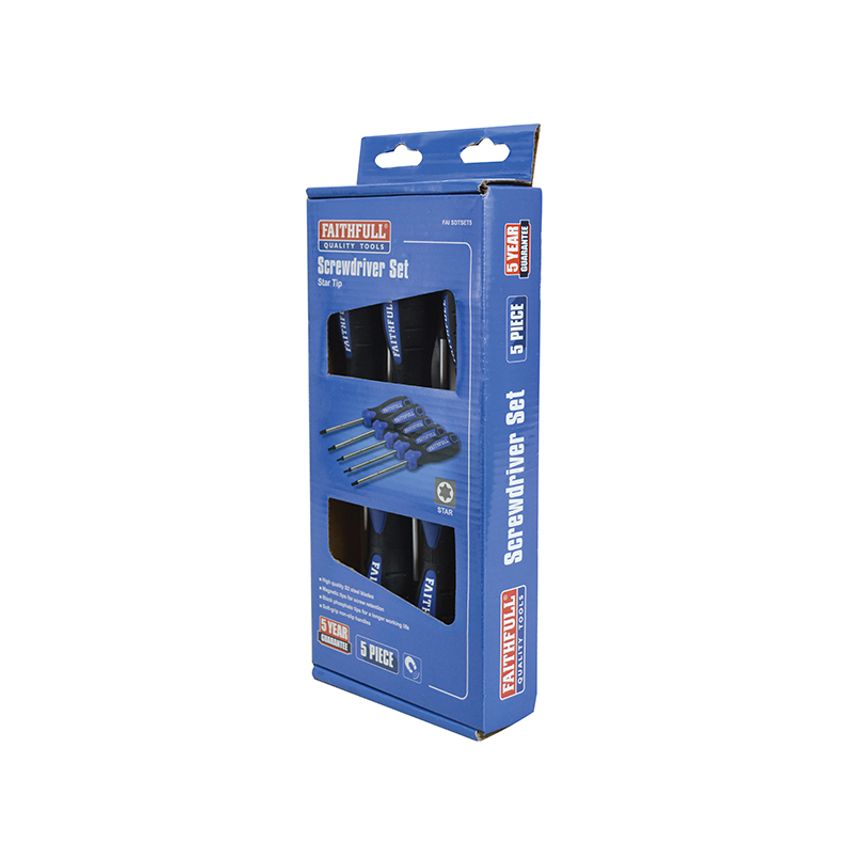 Star (Torx) Head Screwdriver Set, 5 Piece FAISDTSET5