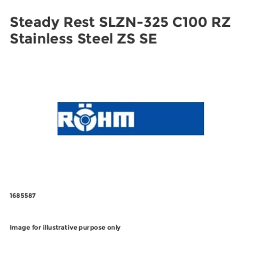 Steady Rest SLZN-325 C100 RZ Stainless Steel ZS SE