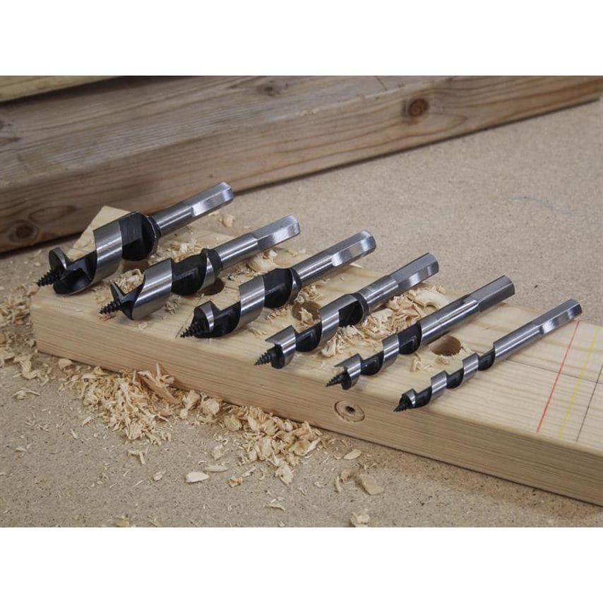 Stubby Combination Wood Auger Bit Set, 6 Piece 10-25mm FAICASSET6
