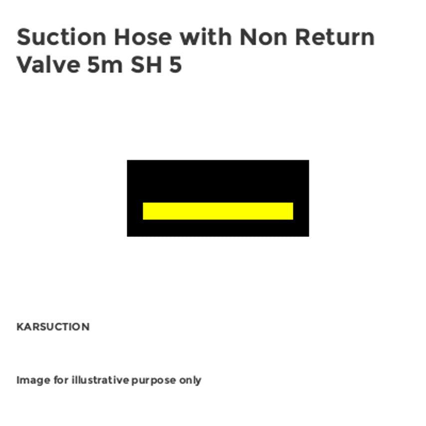 Suction Hose with Non Return Valve 5m SH 5 KARSUCTION