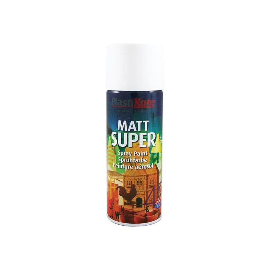 Super Spray Matt White RAL 9016 400ml PKT3115