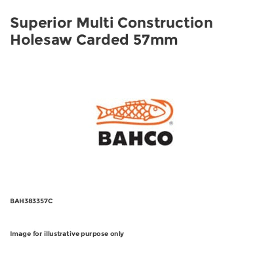 Superior Multi Construction Holesaw Carded 57mm
