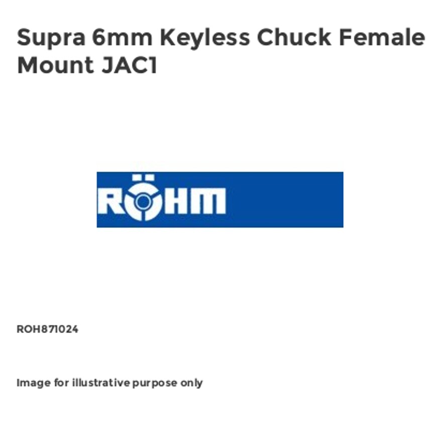 Supra 6mm Keyless Chuck Female Mount JAC1