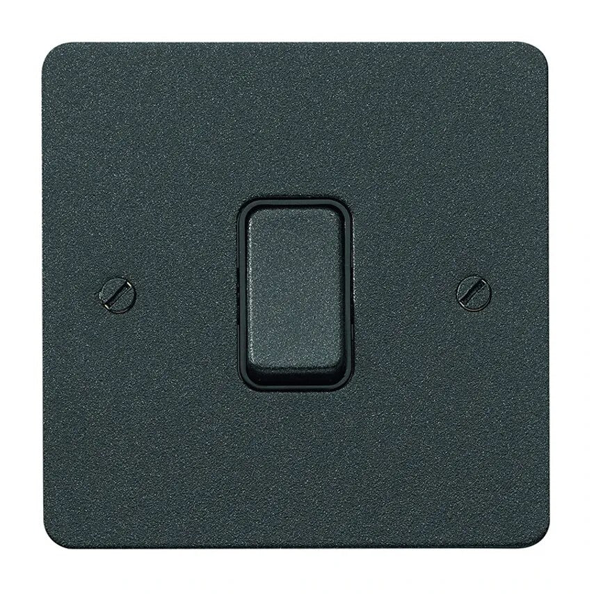 Switch 1 Gang 2 Way SP 20A Lustrous Black Black Inserts