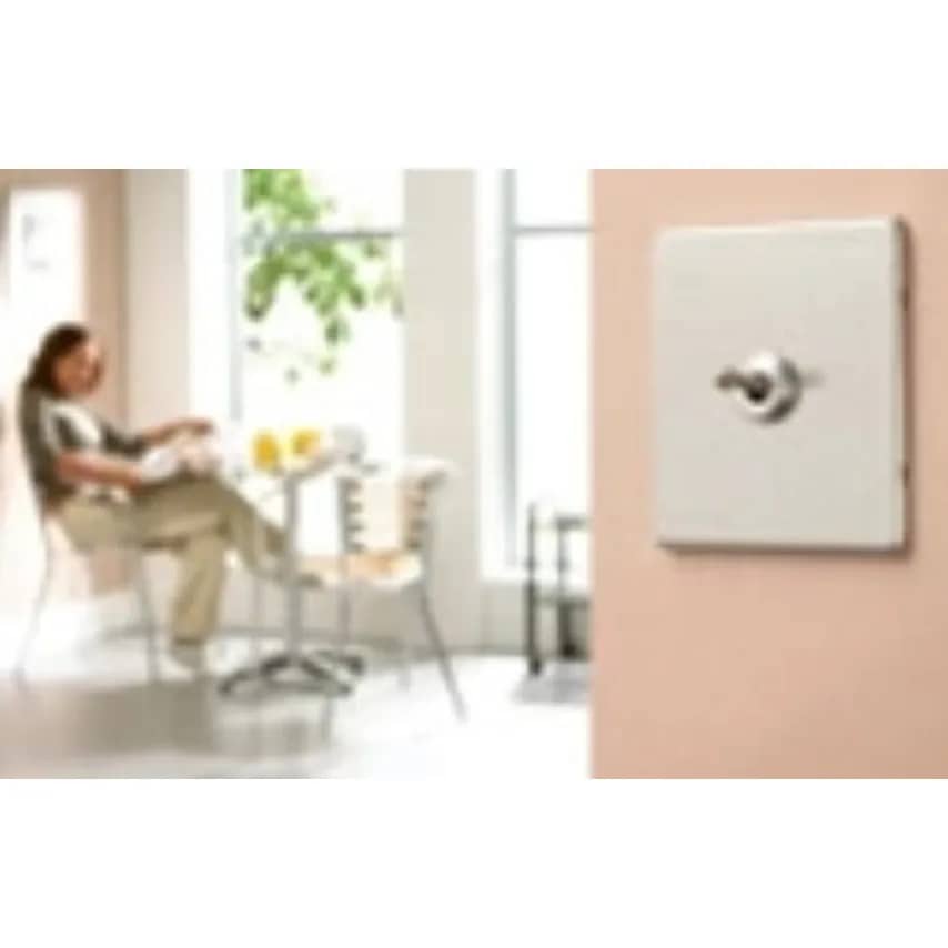 Switch 1 Gang SP 2 Way Rocker Large 20A Sat Gold White Insert