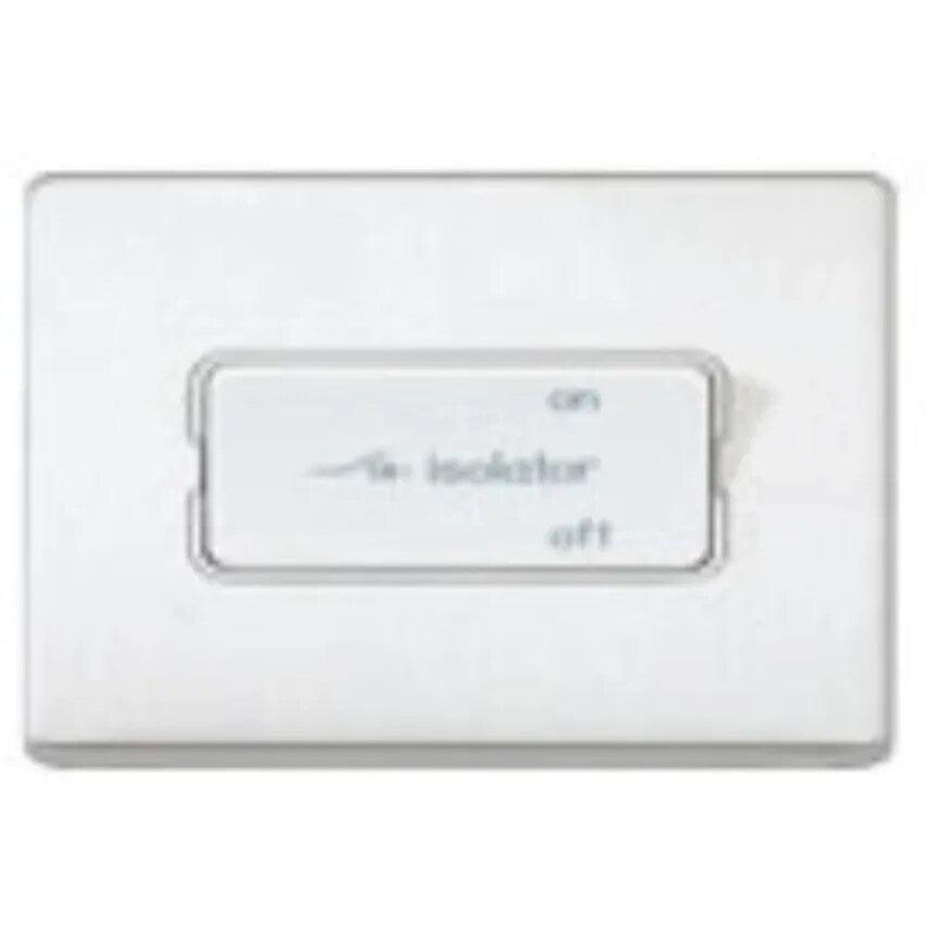 Switch 3P Fan Isolatortr Lacquered Brushed Stainless Steel White Inserts