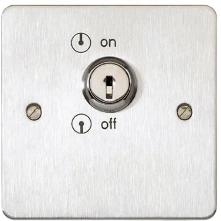 Switch Lockable 1 Gang DP 20A Brushed Stainless Steel