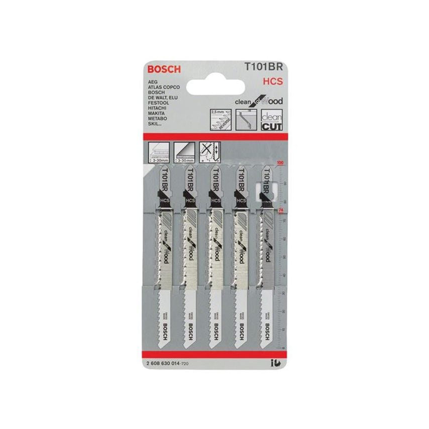 T101BR Clean for Wood Jigsaw Blades Pack of 5 BSHT101BR