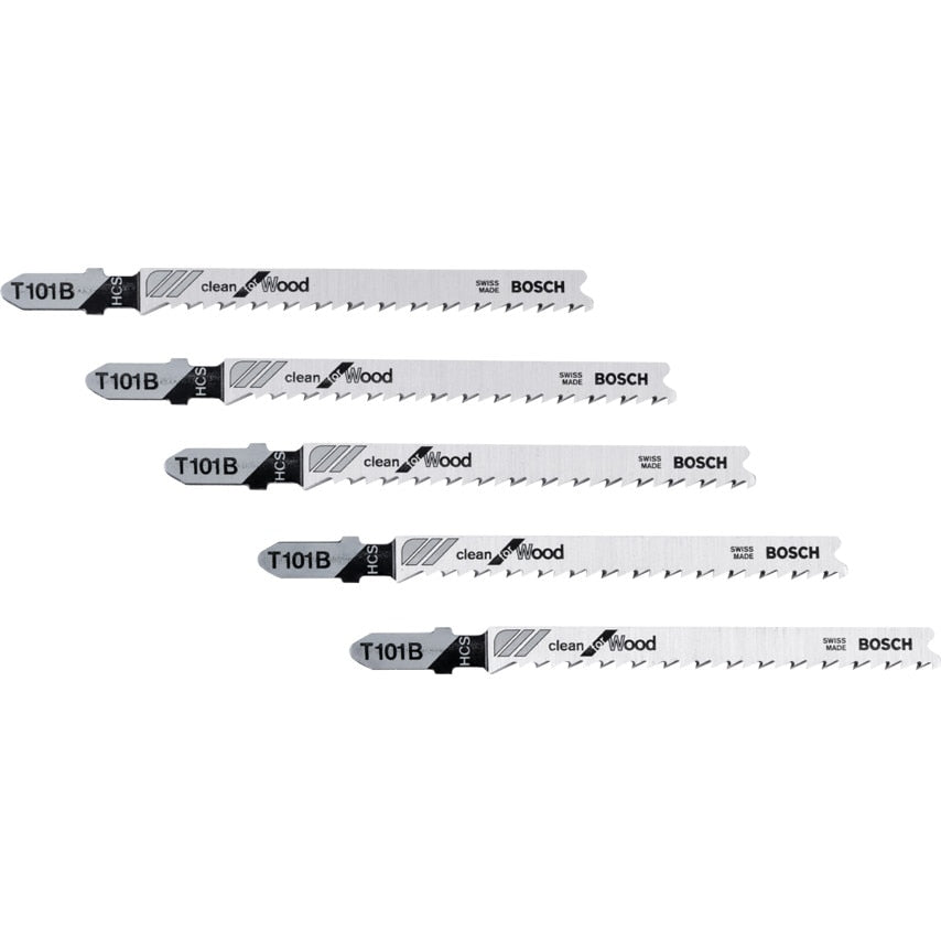 T101 B Clean for Wood Jigsaw Blades - 2 608 630 030, Pack of 3