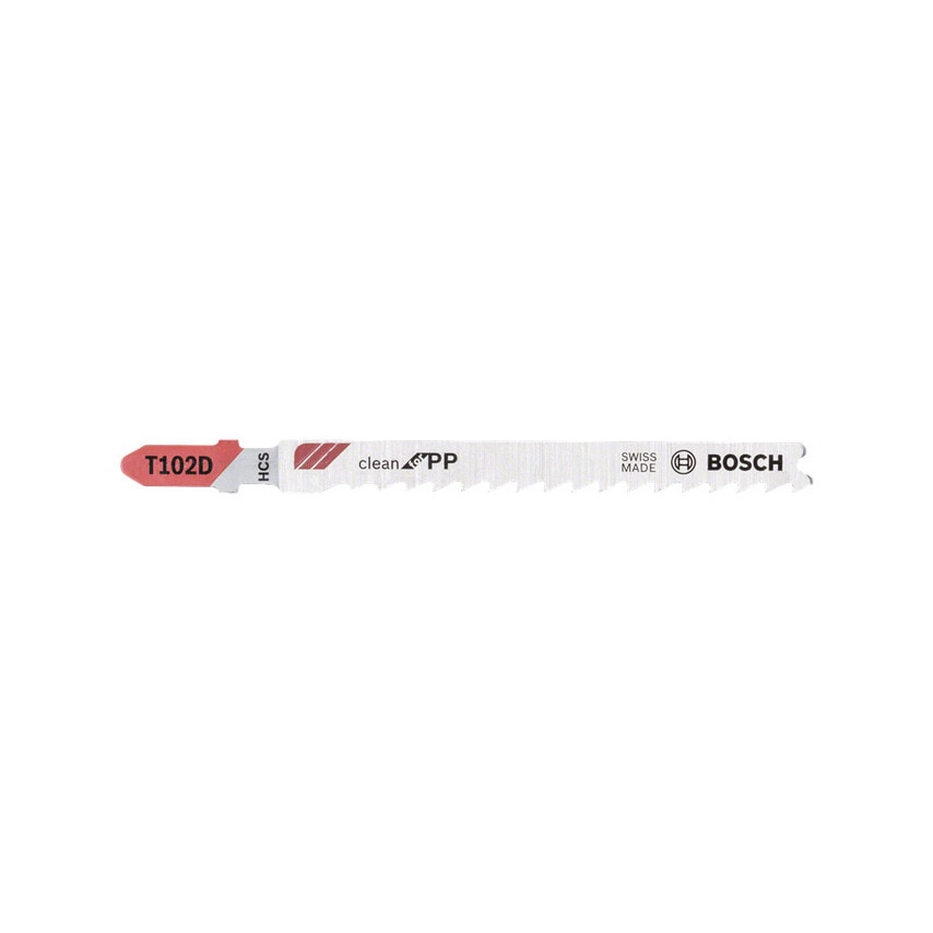 T102 D Clean for PP (Plastics) Jigsaw Blades - 2 608 667 444, Pack of 5