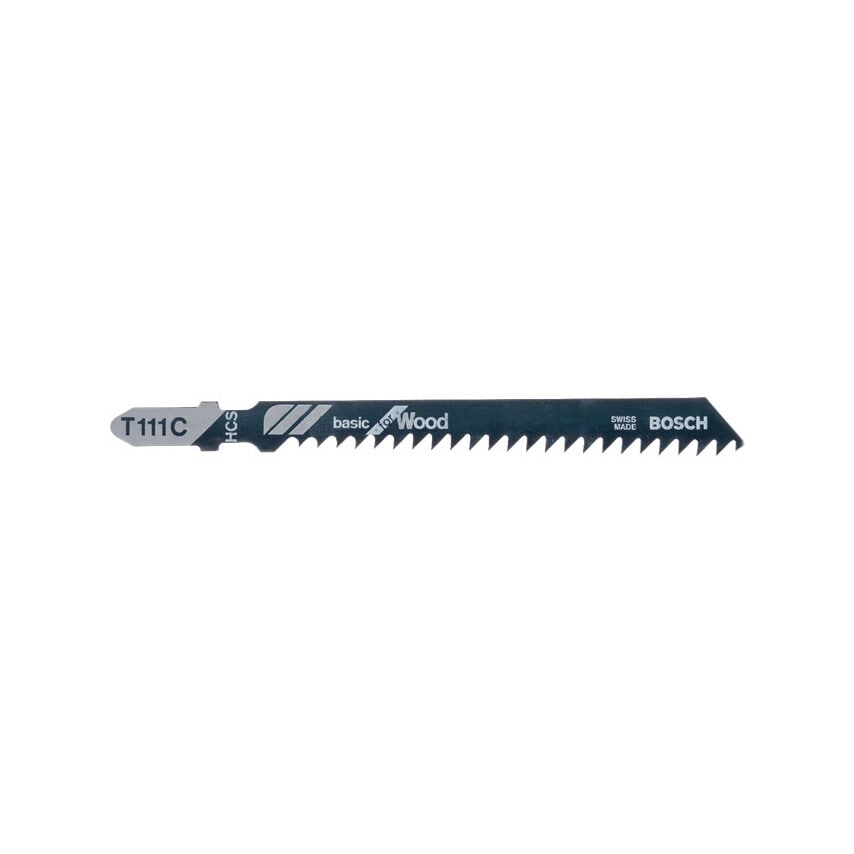 T111 C Basic for Wood Jigsaw Blades - 2 608 630 033, Pack of 5
