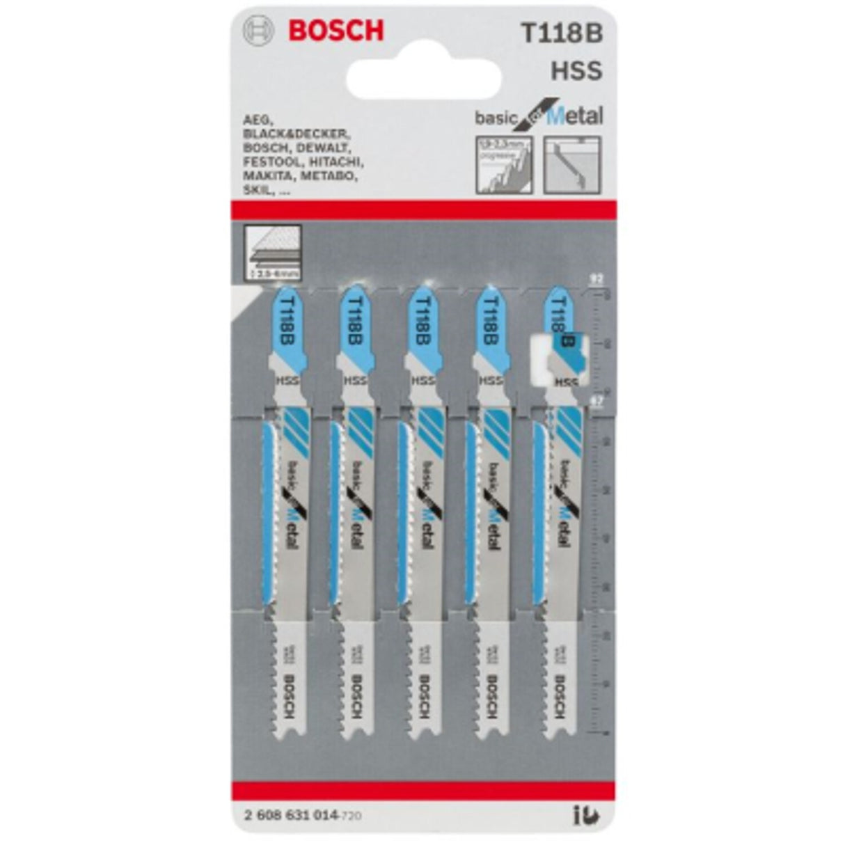 T118B Jigsaw Blades Basic for Metal