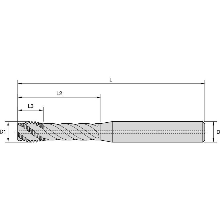 T331M120X175R6HX M12X1.75 6HX 4F RHSF Semi-Bott