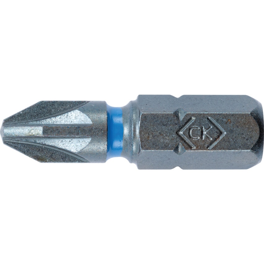 T4560 PZ2D15 25mm PZ2 Blue Steel Impact Screwdriver Bit, Box of 15