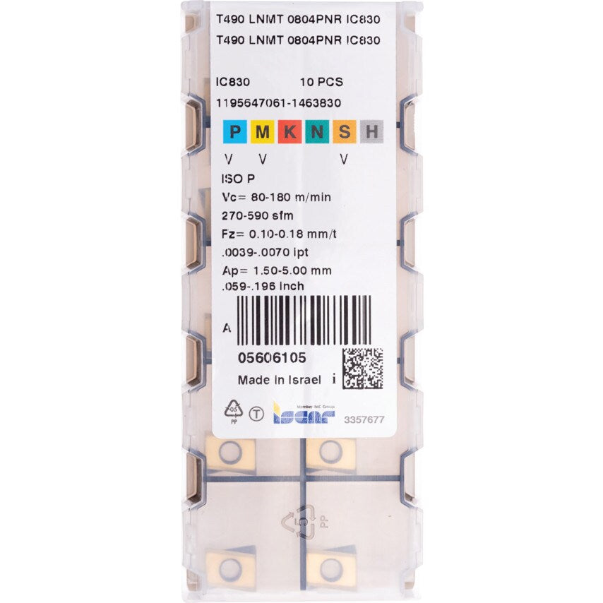 T490 LNMT 0804PN-R Insert Grade IC830