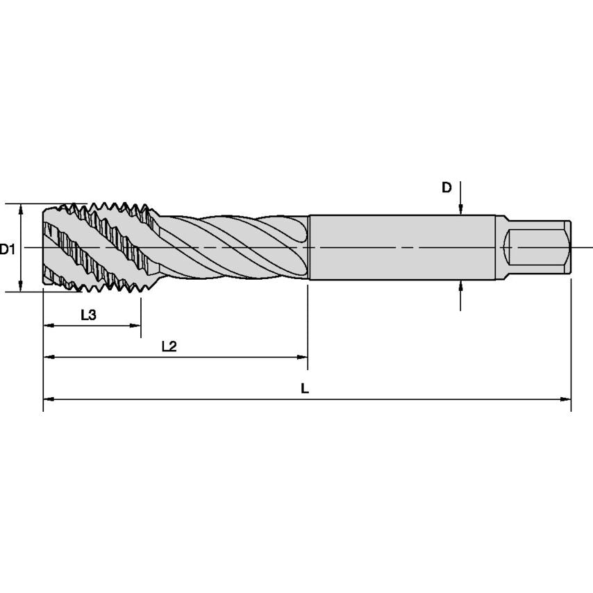 T630MF160X150R6HX-D4 M16X1.5 6HX RHSF SBO 374 HSS-E