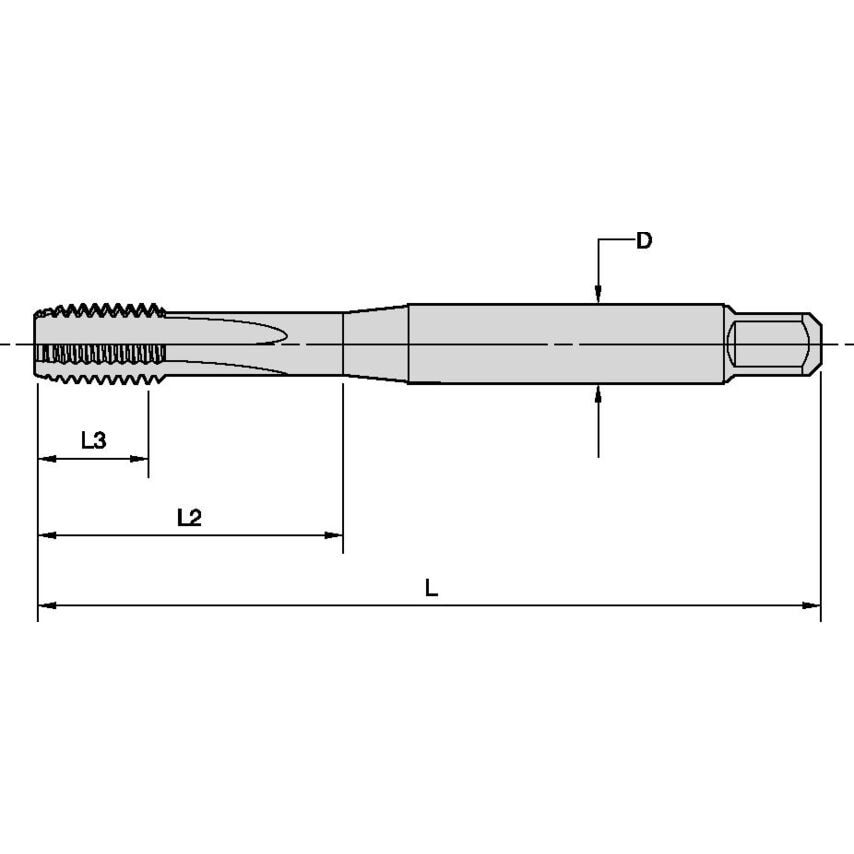 T640M040X070R6HX-D1 M4X0.7 6HX STFL SBOTT 371 Hss-