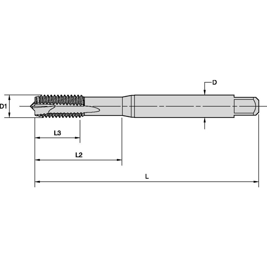 T670M060X100R6H-D1 M6X1 6H SPPT 371 HSS-E