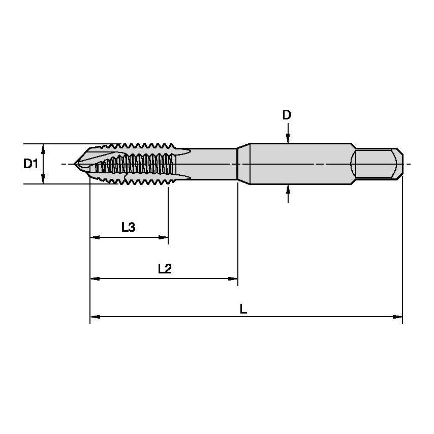 T820NC#04-40RH6-A 4-40 H6 2F SP Plug HSS-E Ox