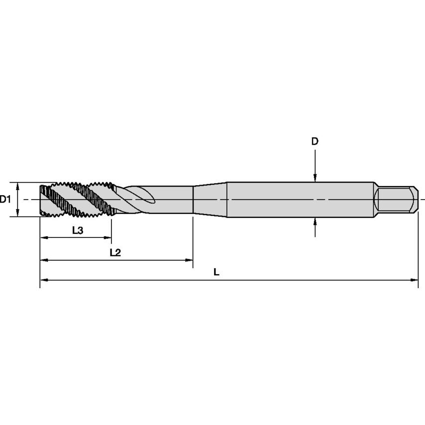 T838NC11250-7R2B-D6 1 1/8"-7 Unc 2B 4F DIN 376 C H