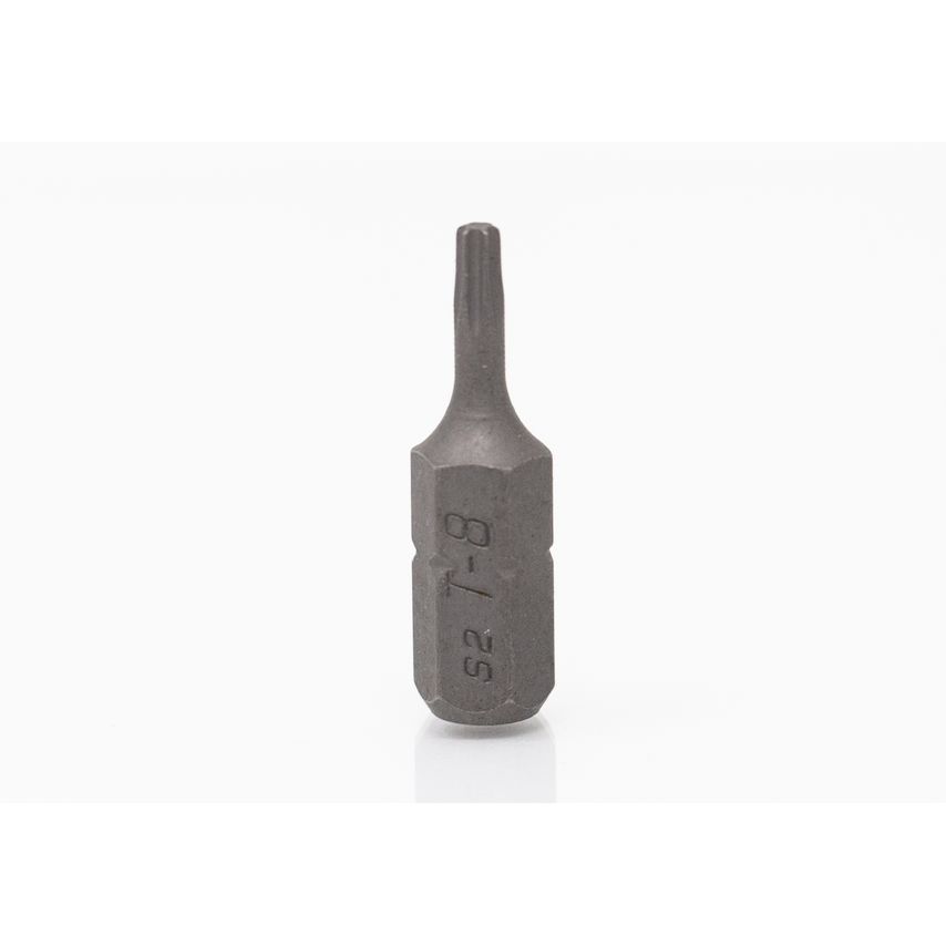 T8 Torx TX-Star 1/4" Hex Insert Bit S2 Steel 25mm Long