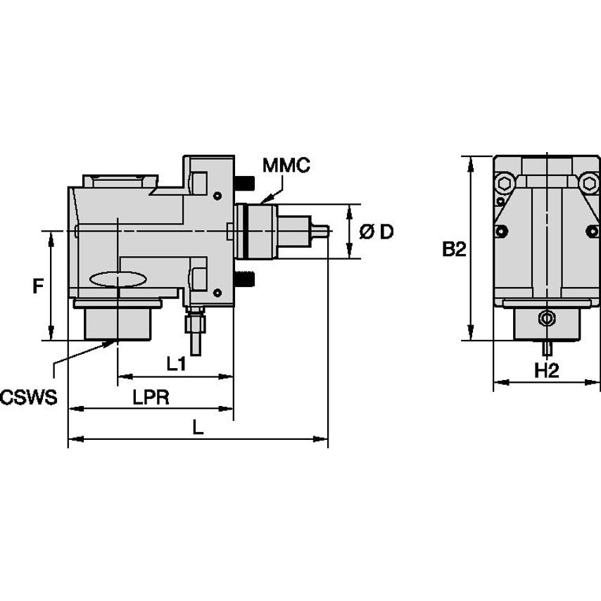 TACU001KM32DR60648443 Driven Tool Radial MMC001 X KM