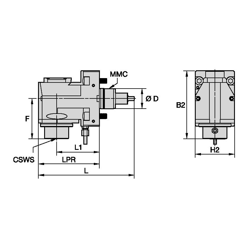 TACU001KM40DR60648440 Driven Tool Radial MMC001 X KM
