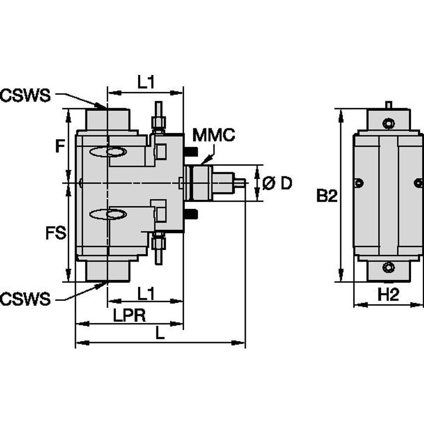 TACU001KM40DR60648442 Driven Tool Radial MMC001 X KM