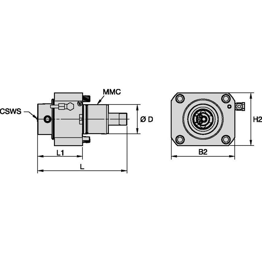 TACU002KM40DA60648448 Driven Tool Axial MMC002 X KM4