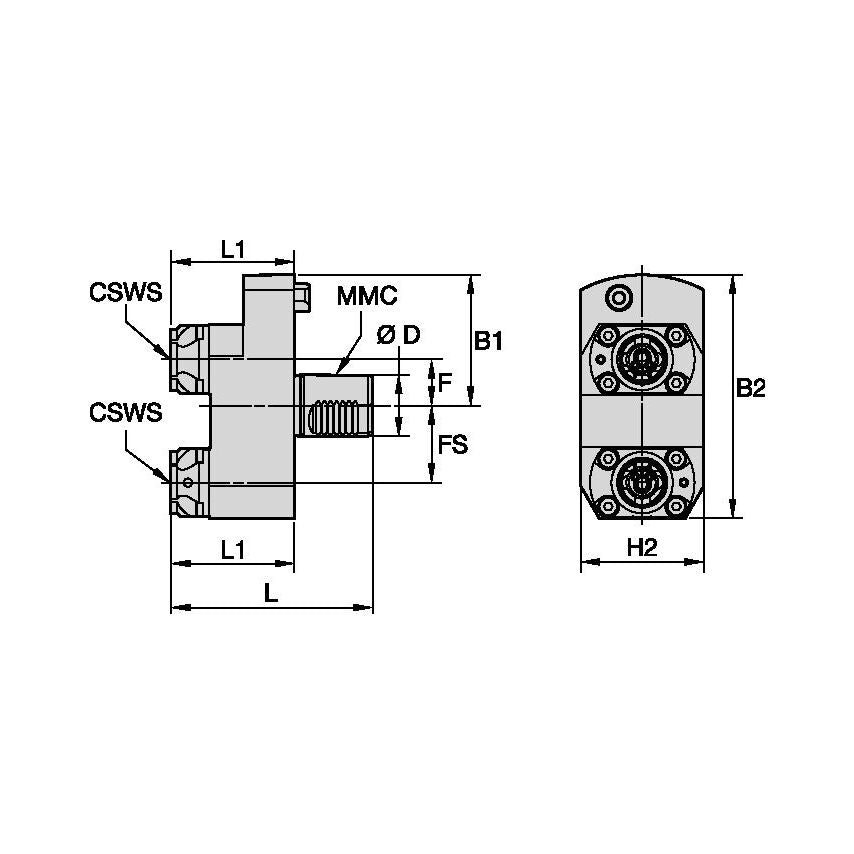 TACU016KM40SA60908134 Static Tool Axial MMC016 X KM4