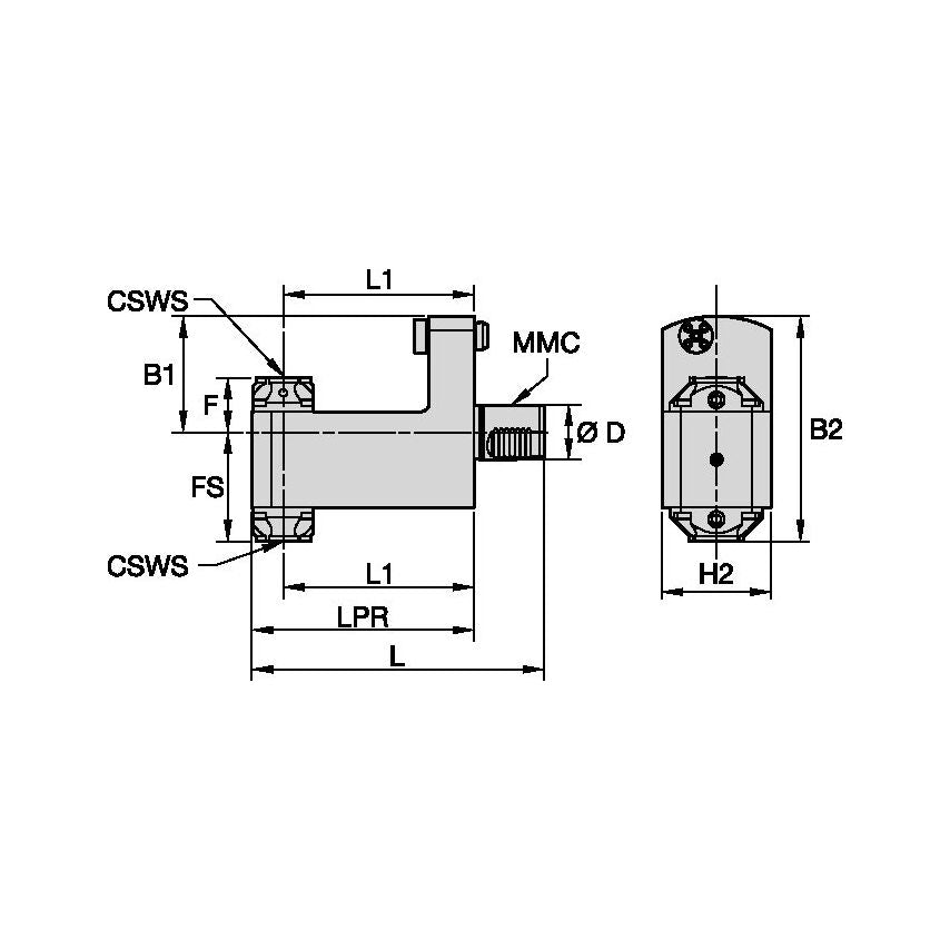 TACU016KM40SR60908136 Static Tool Radial MMC016 X KM