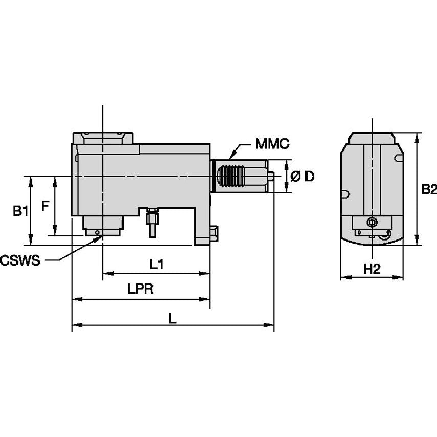 TACU017KM40DR60908157 Driven Tool Radial MMC017 X KM