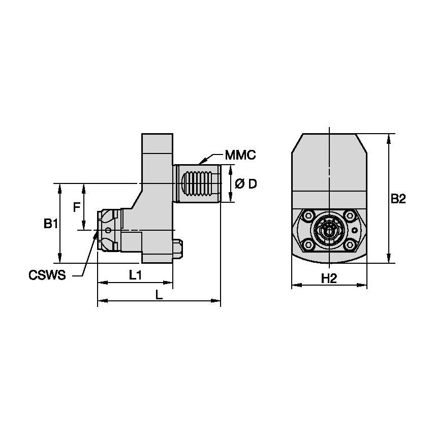 TACU017KM40SA60908159 Static Tool Axial MMC017 X KM4