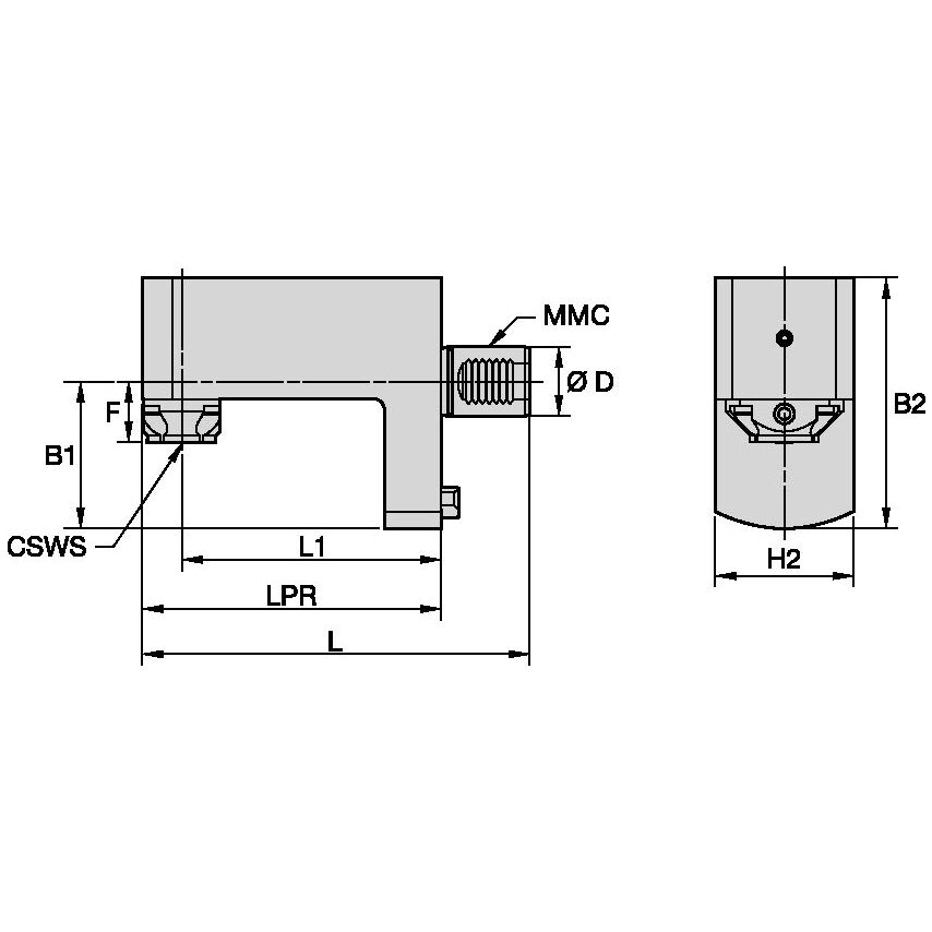 TACU017KM40SR60908161 Static Tool Radial MMC017 X KM