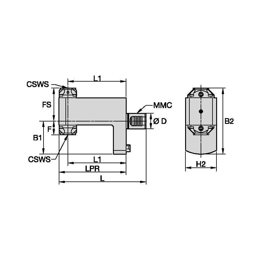 TACU017KM40SR60908162 Static Tool Radial MMC017 X KM