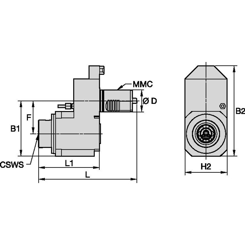 TACU018KM50DA60908166 Driven Tool Axial MMC018 X KM5