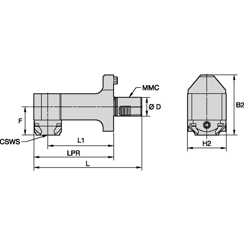 TACU018KM63SR60908176 Static Tool Radial MMC018 X KM