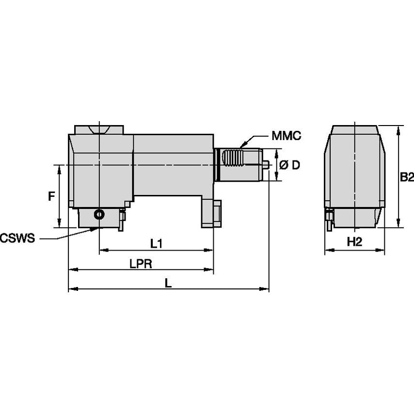 TACU019KM50DR60945550 Driven Tool Radial MMC019 X KM