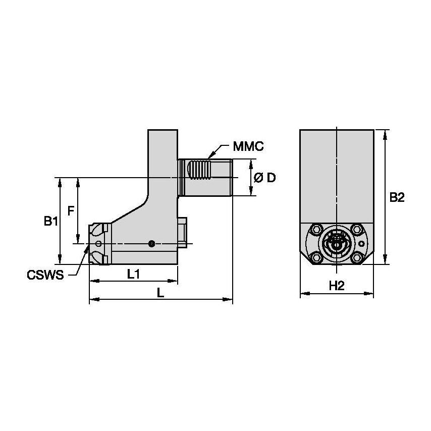 TACU019KM50SA60945552 Static Tool Axial MMC019 X KM5