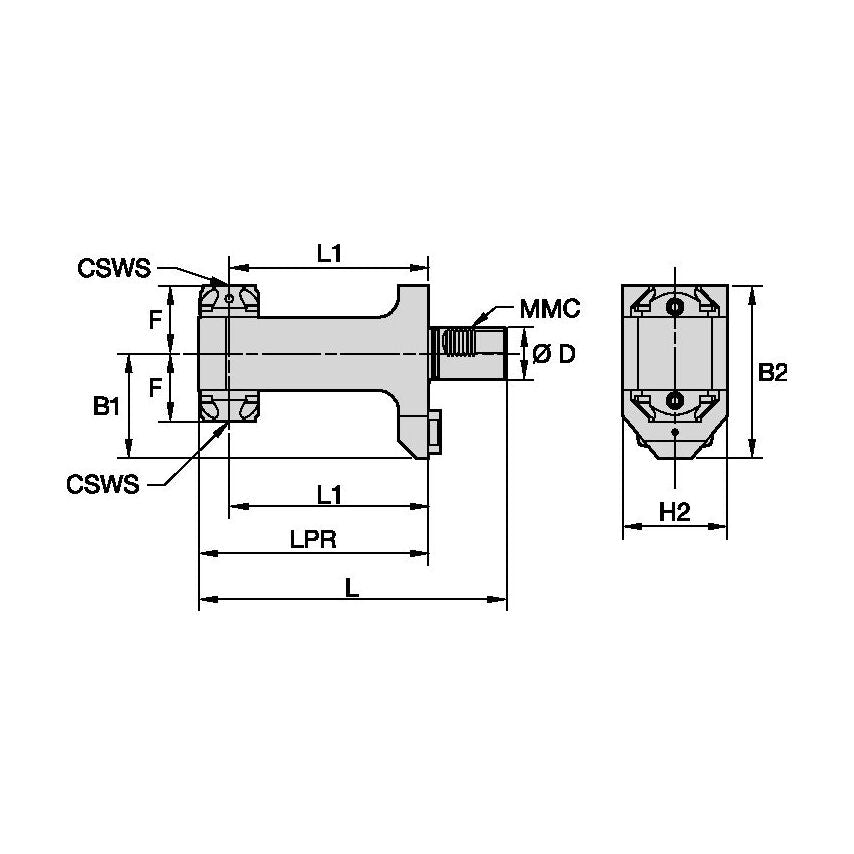 TACU019KM50SR60945554 Static Tool Radial MMC019 X KM